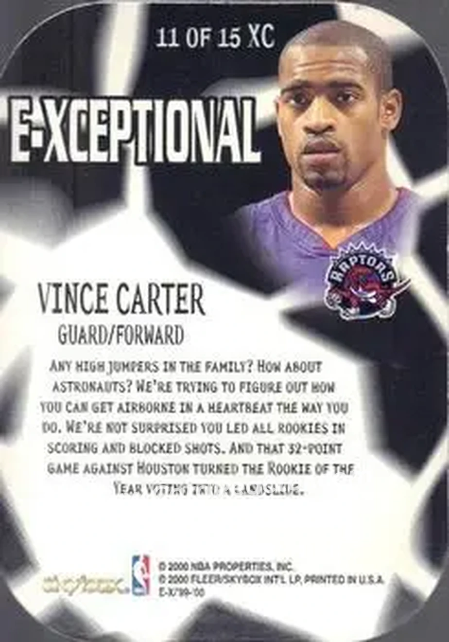 Back of Vince Carter