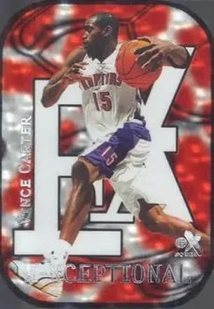 1999-00 E-X #11XC E-Xceptional Red Vince Carter