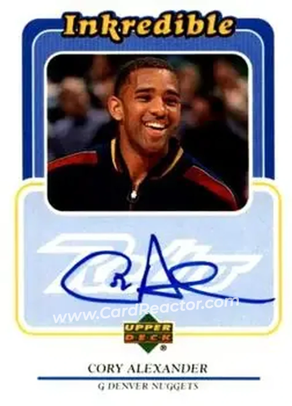 Front of Cory Alexander