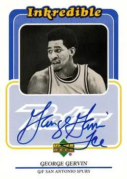 1999-00 Upper Deck Retro - Inkredible #GG - George Gervin - San Antonio Spurs - Front