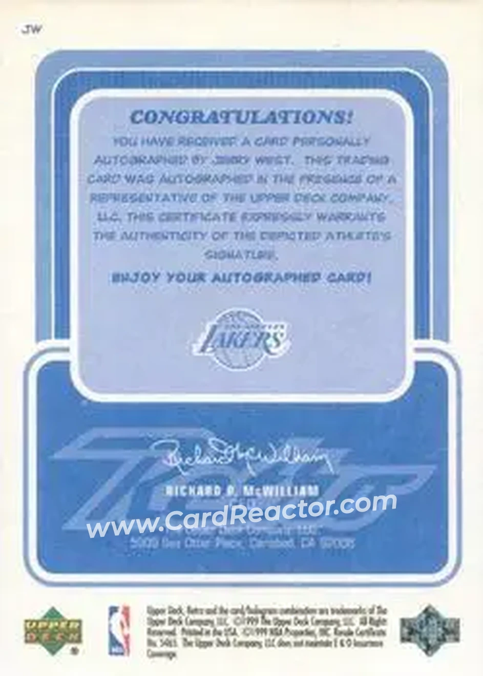Back of Jerry West