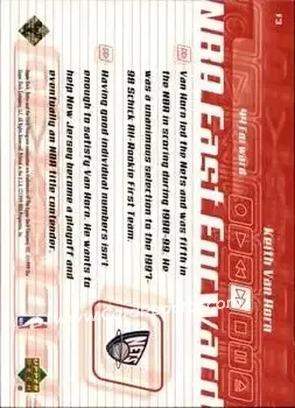 Back of Keith Van Horn