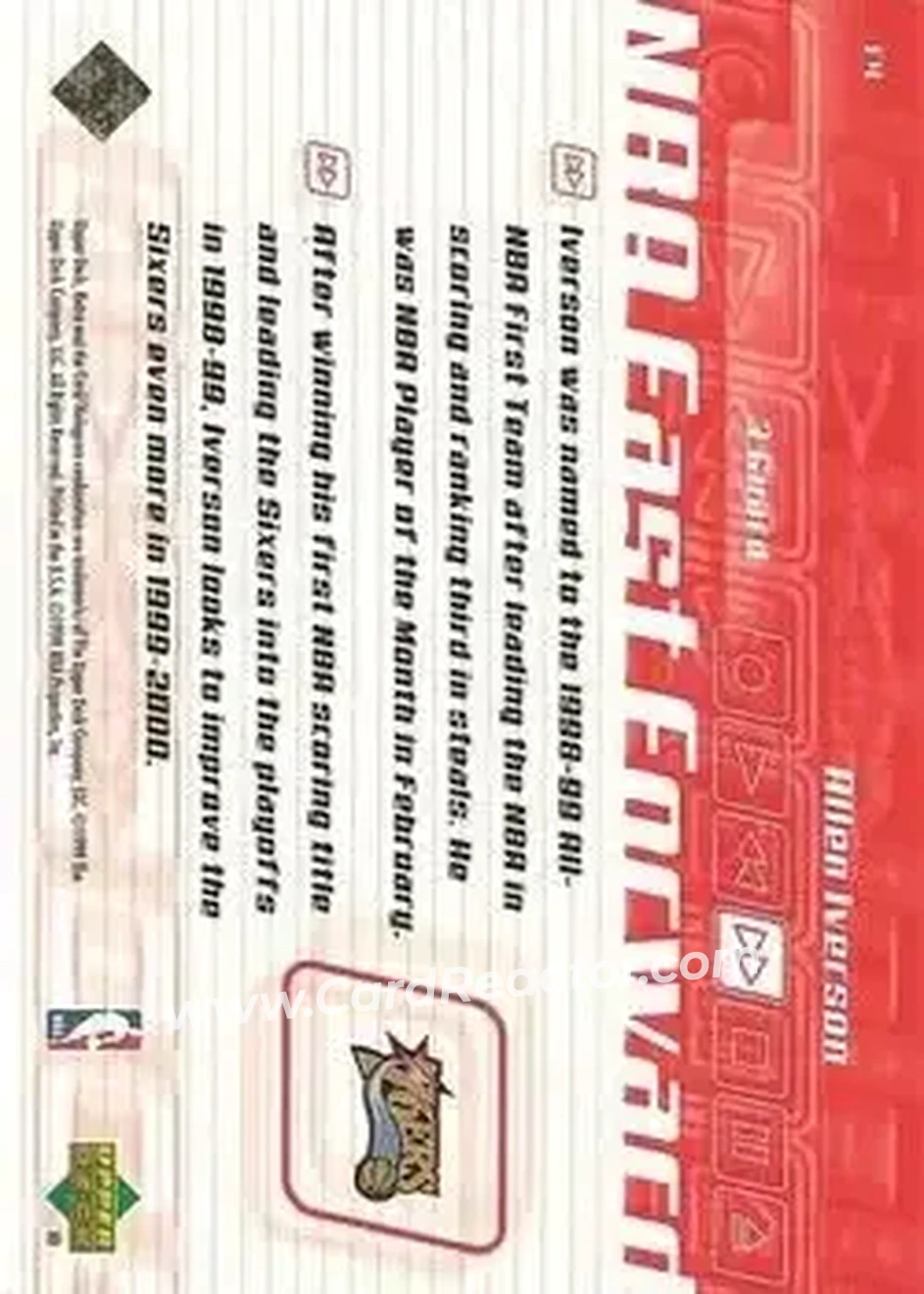 Back of Allen Iverson