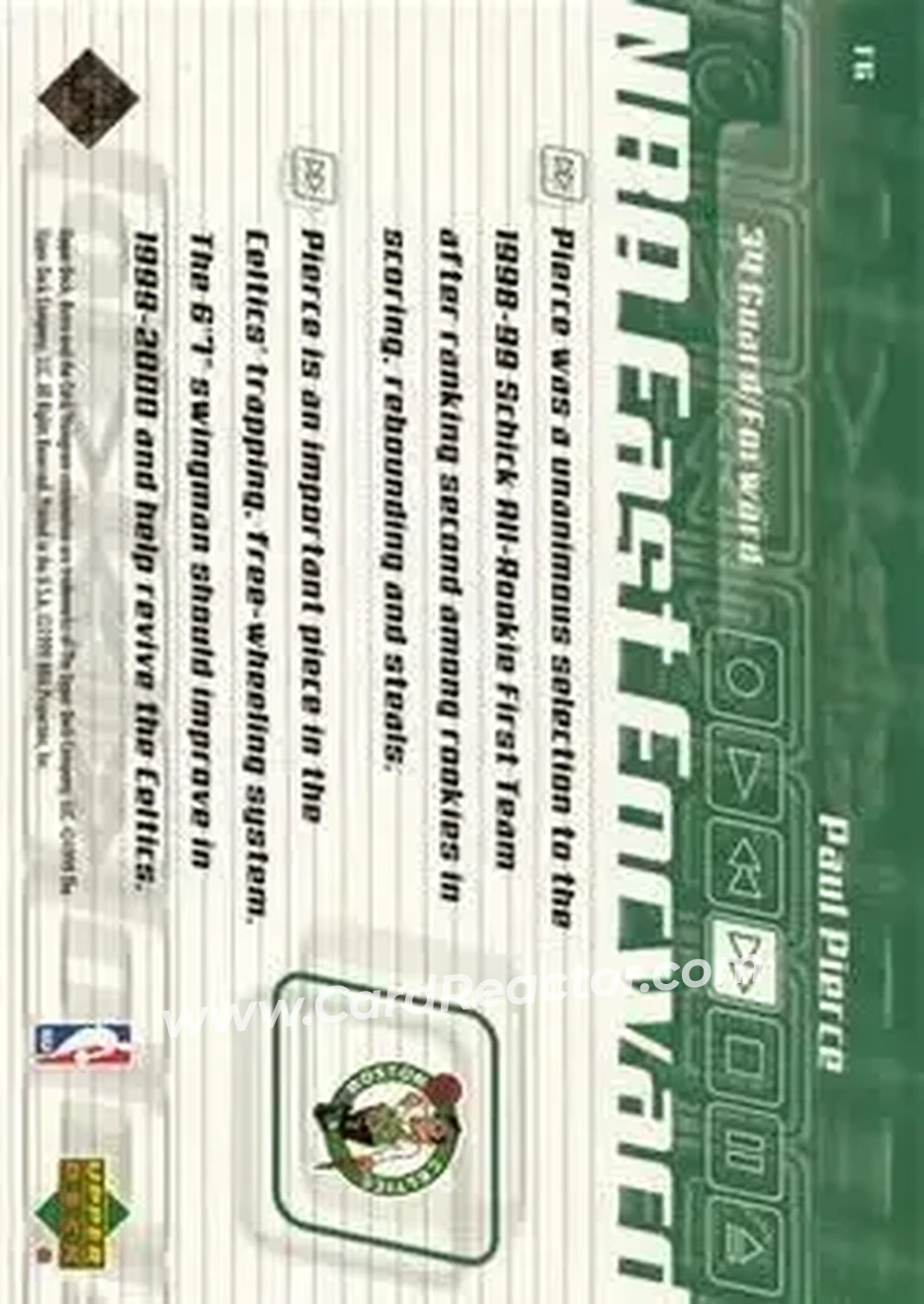Back of Paul Pierce