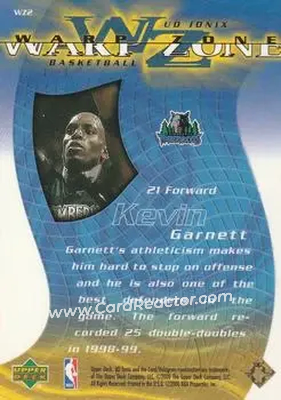 Back of Kevin Garnett