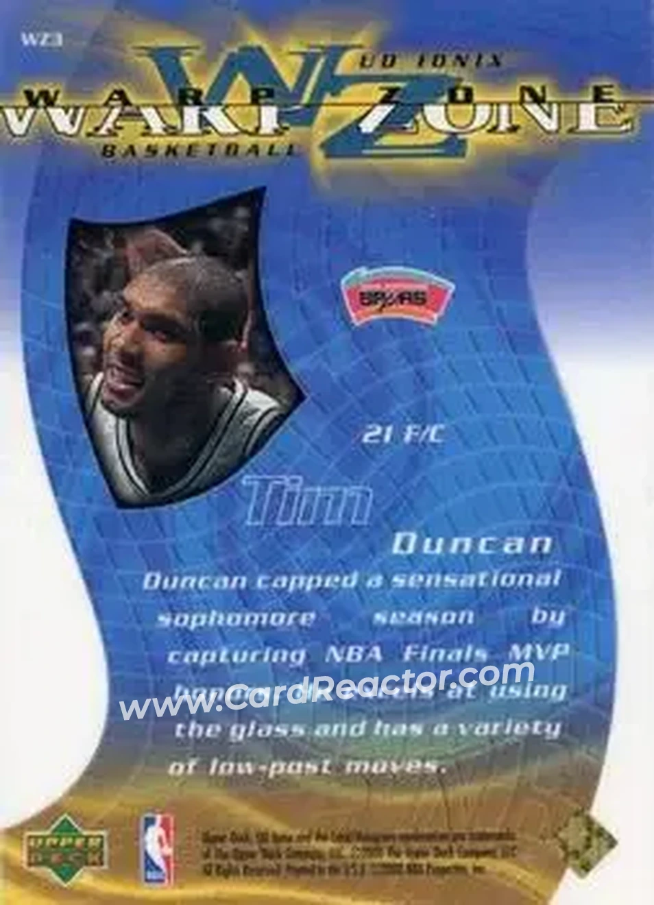 Back of Tim Duncan