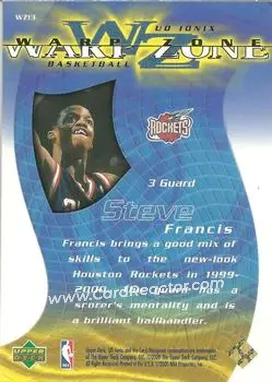 Back of Steve Francis
