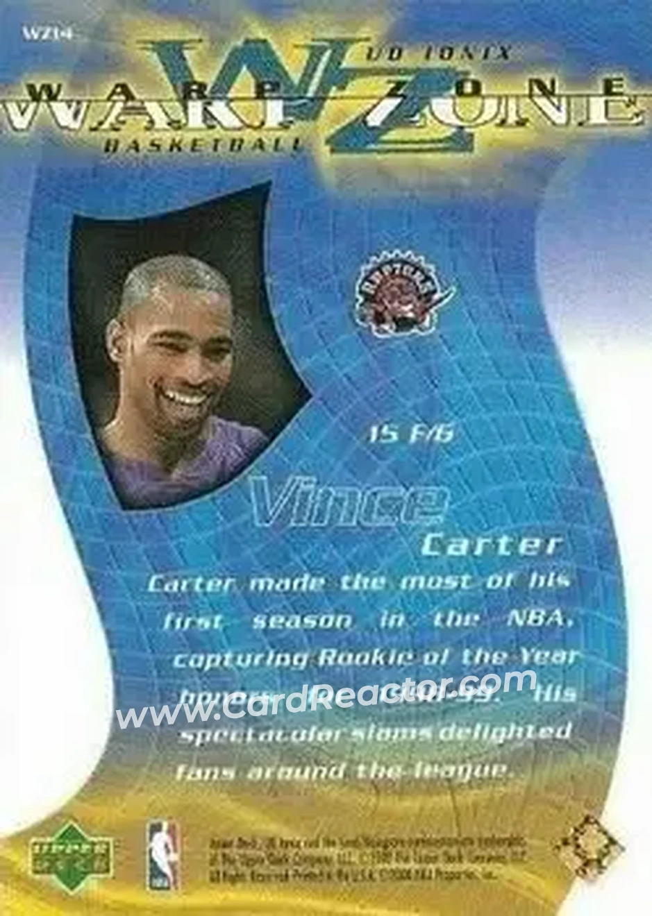 Back of Vince Carter
