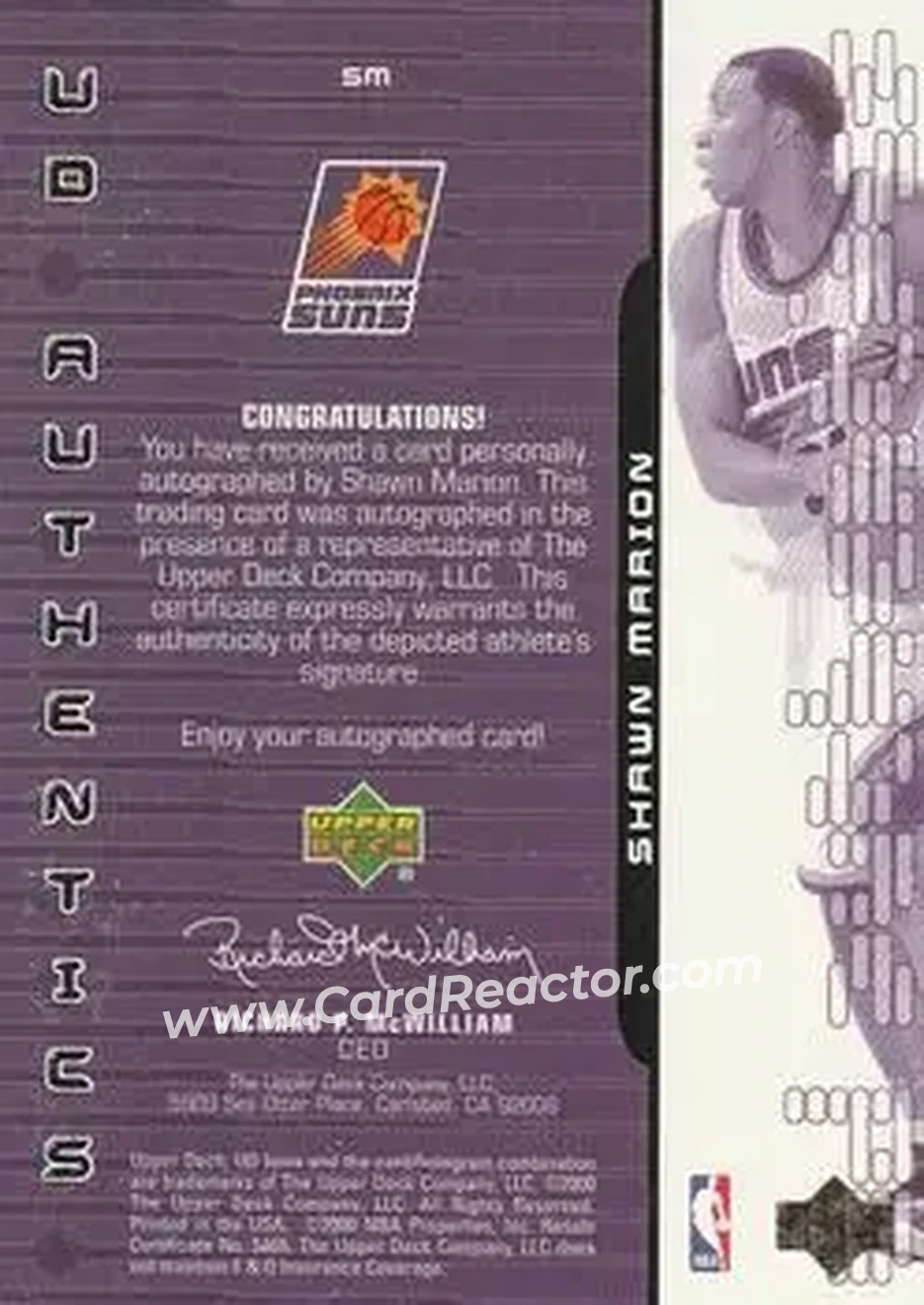 Back of Shawn Marion