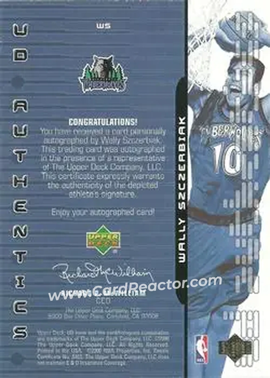 Back of Wally Szczerbiak