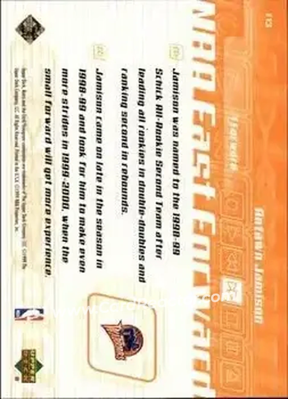 Back of Antawn Jamison