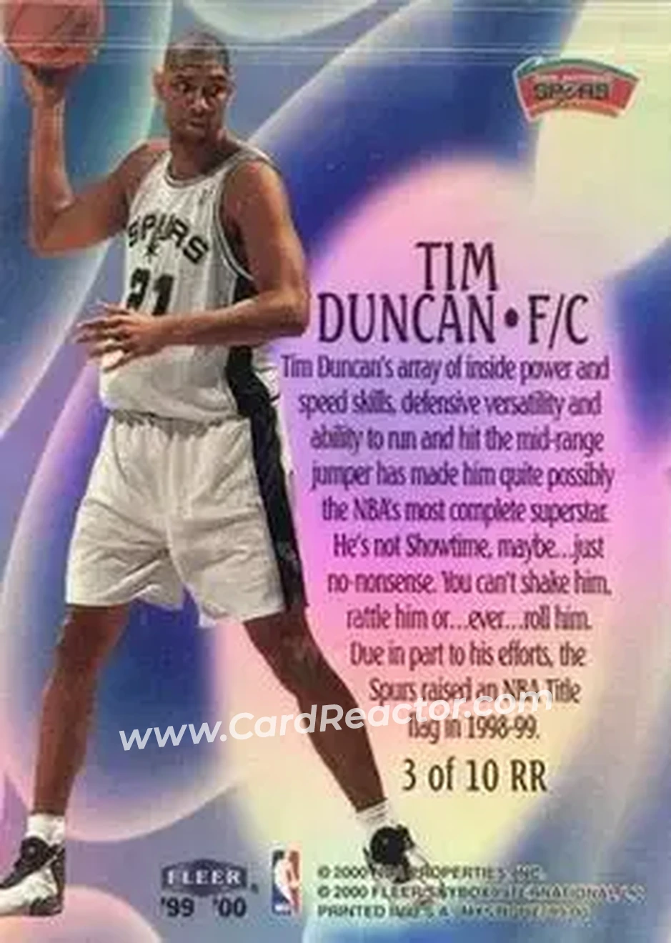 Back of Tim Duncan