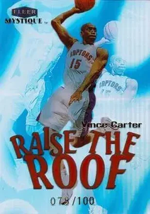 1999-00 Fleer Mystique #5 RR Raise the Roof Vince Carter
