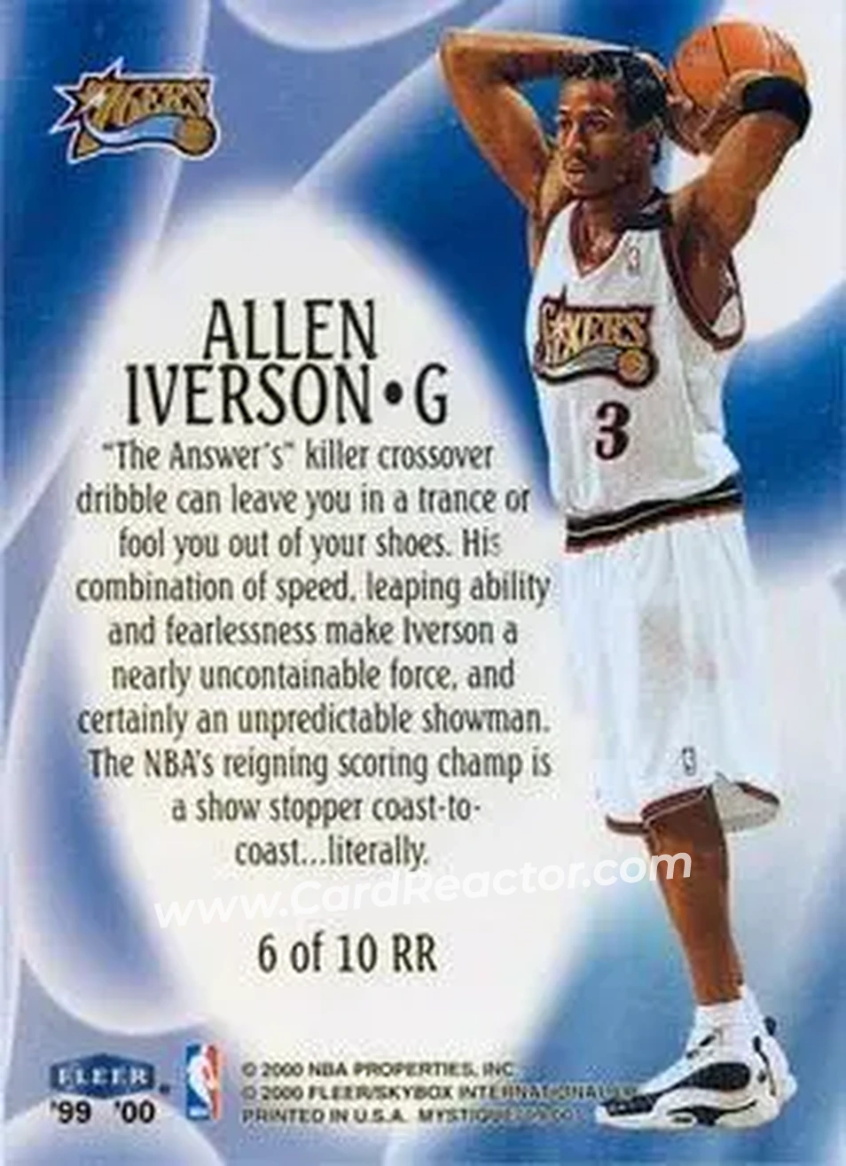 Back of Allen Iverson