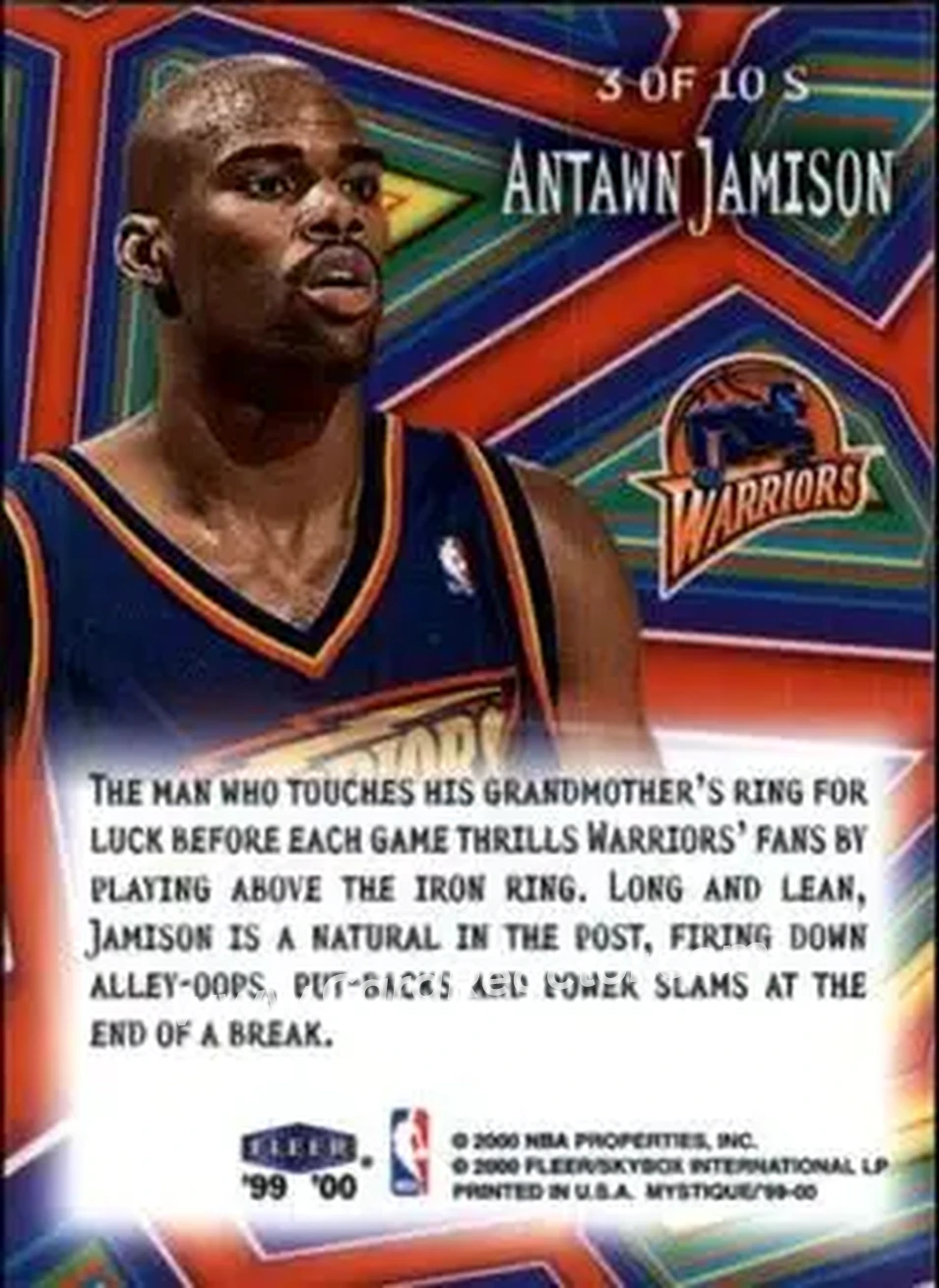 Back of Antawn Jamison