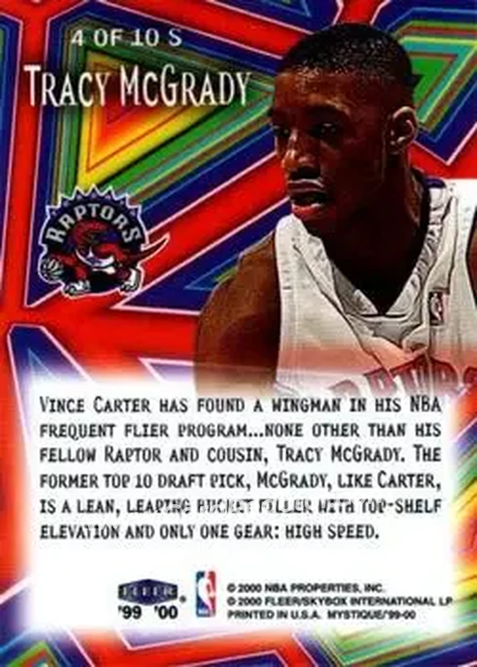Back of Tracy McGrady