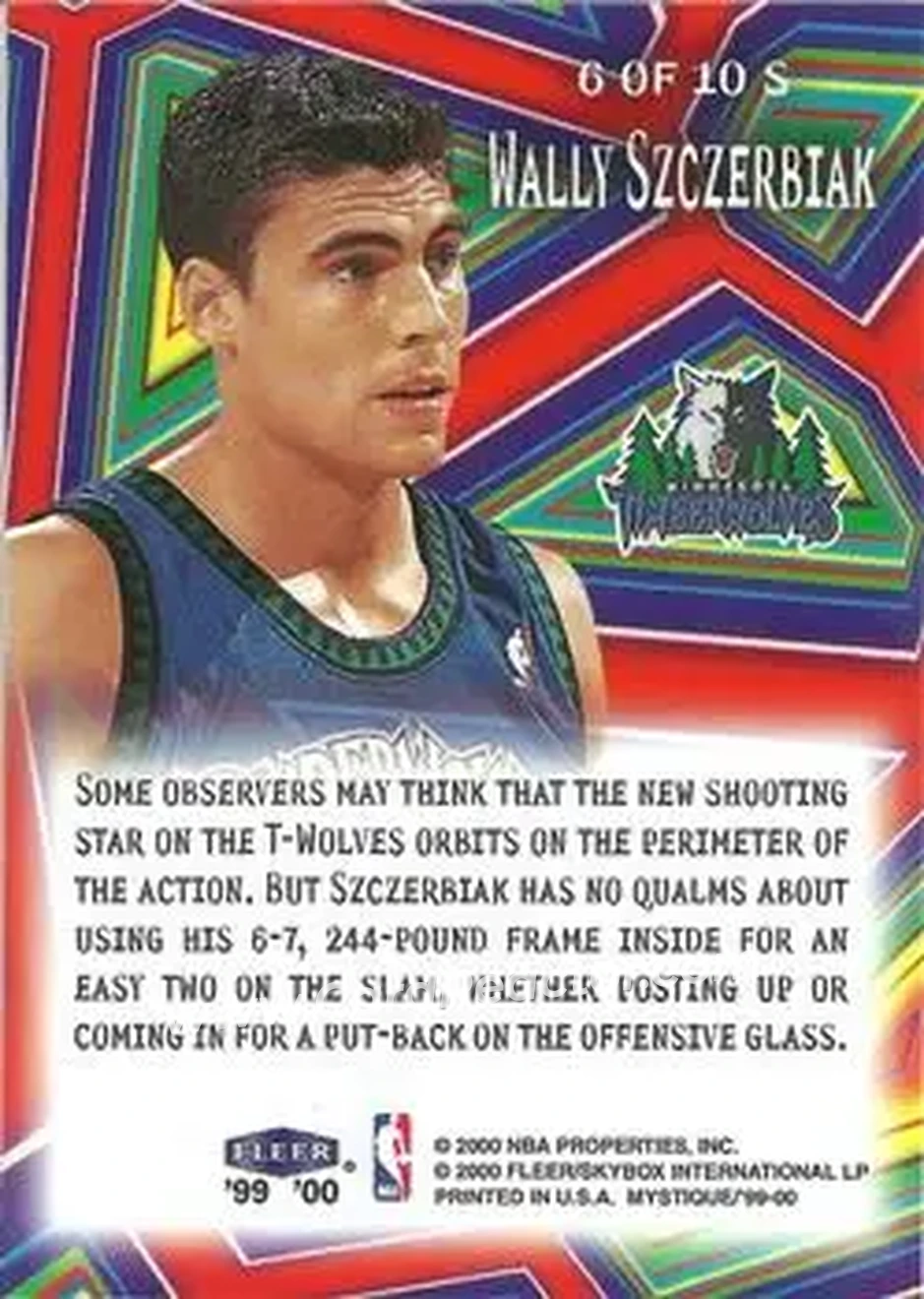 Back of Wally Szczerbiak