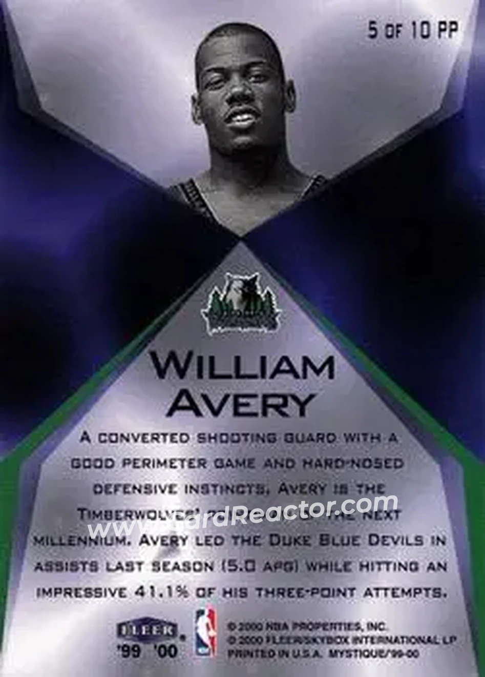 Back of William Avery