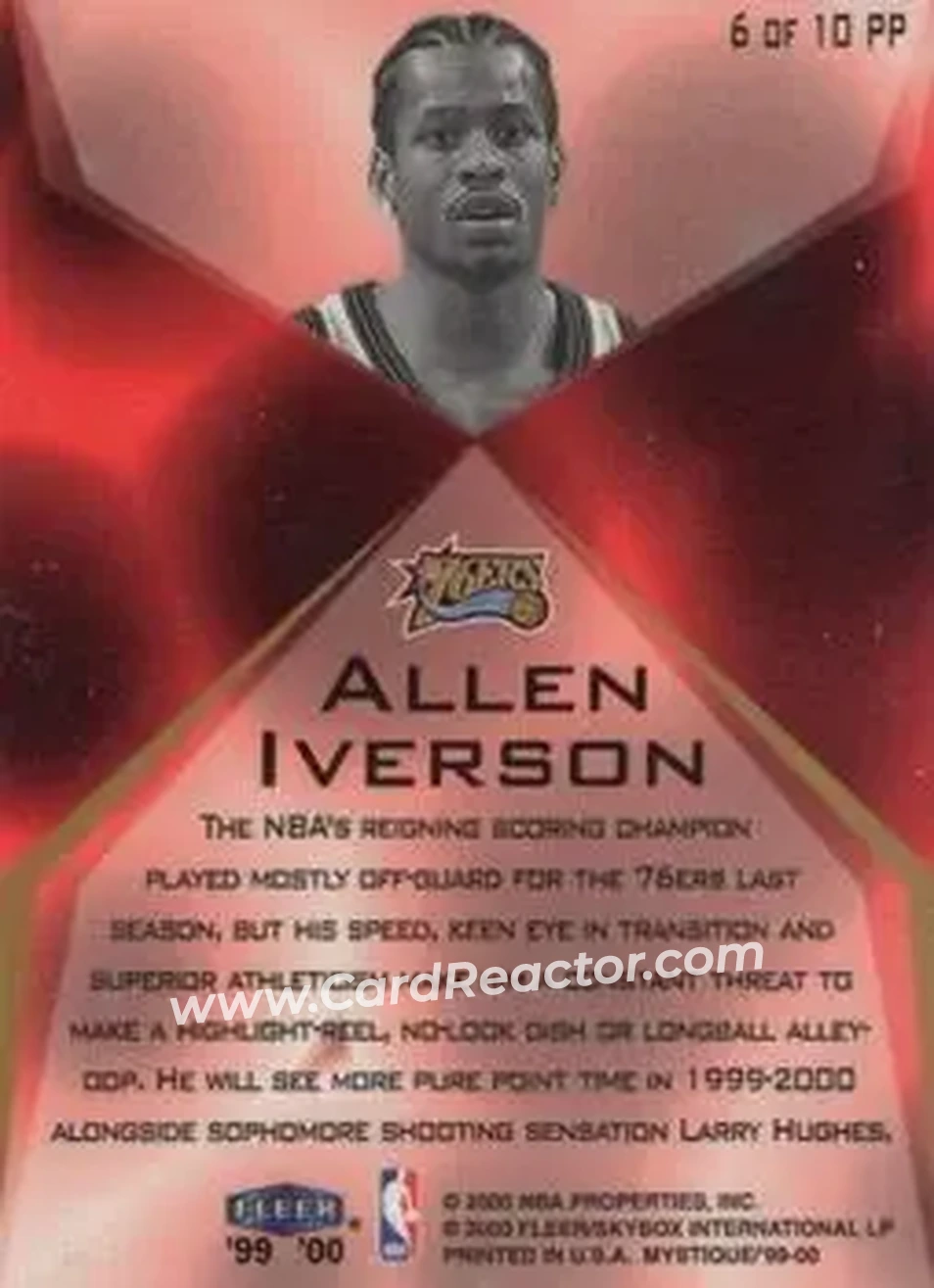 Back of Allen Iverson