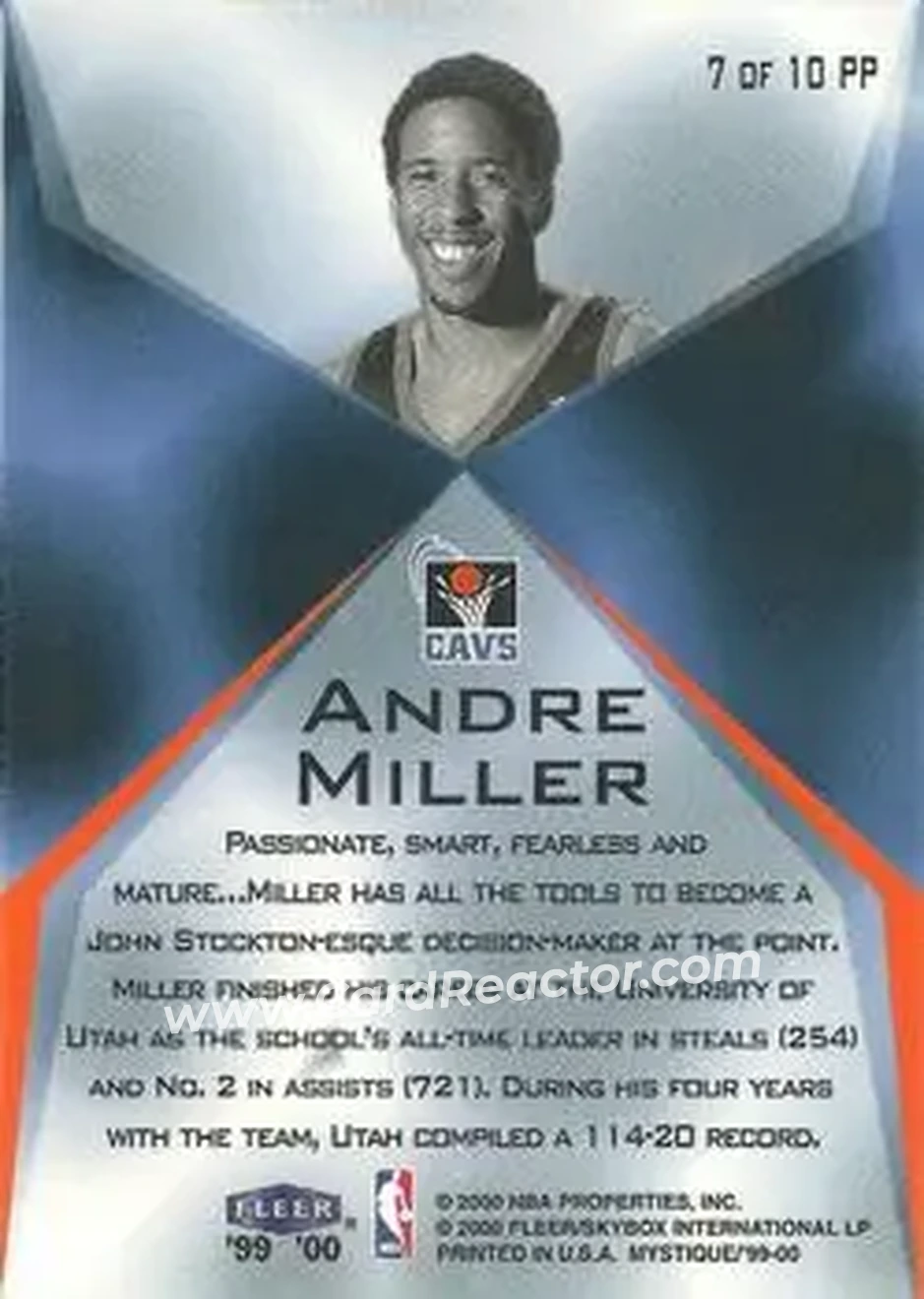 Back of Andre Miller