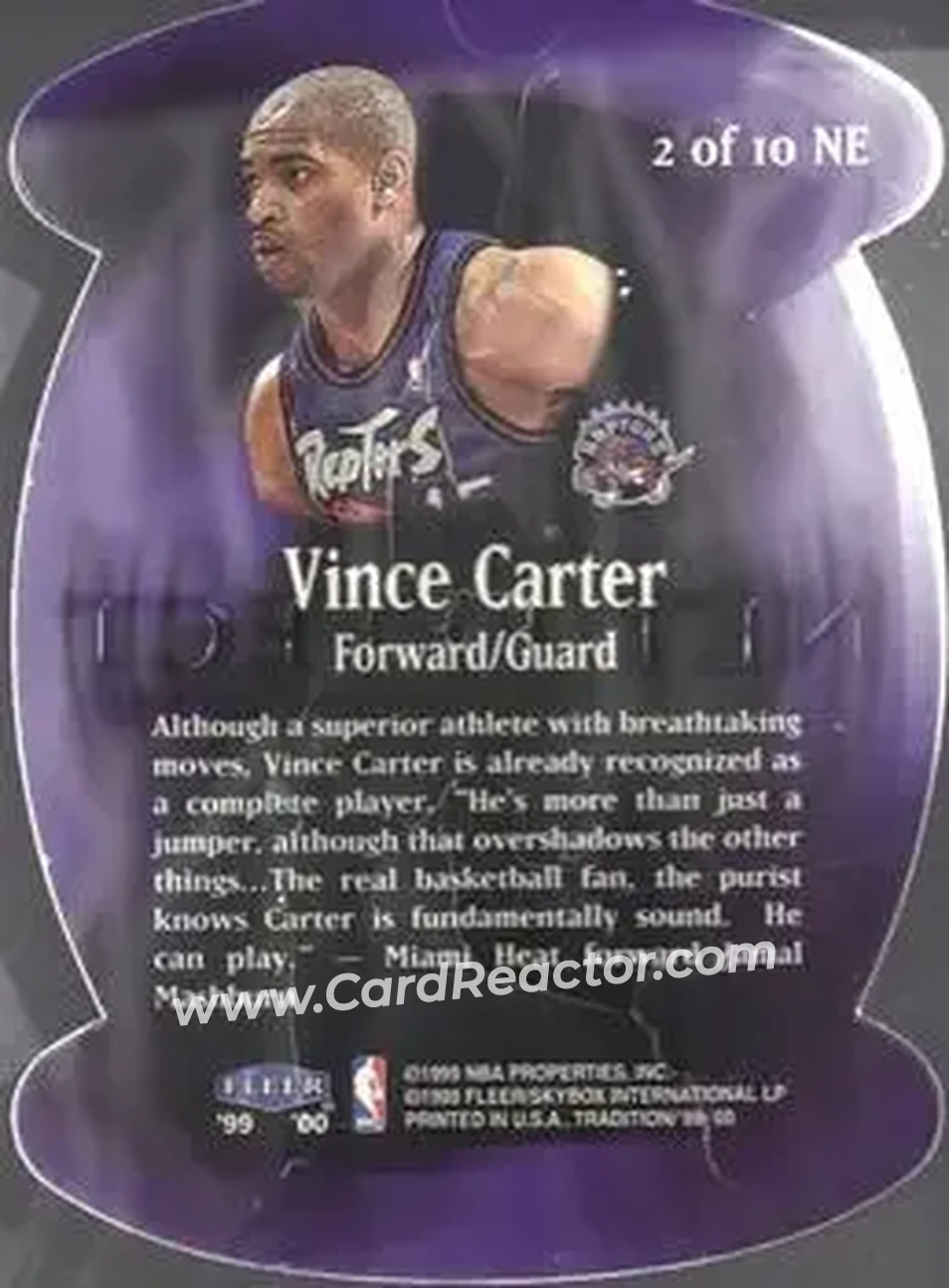 Back of Vince Carter
