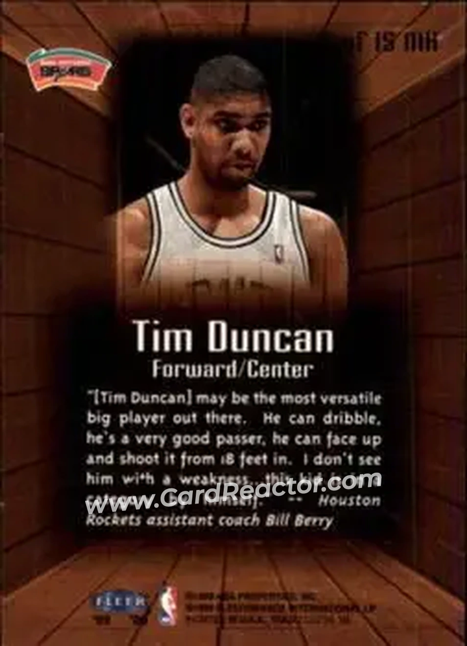Back of Tim Duncan