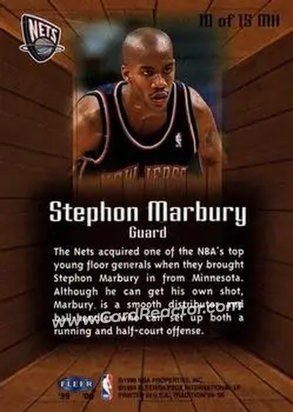 Back of Stephon Marbury
