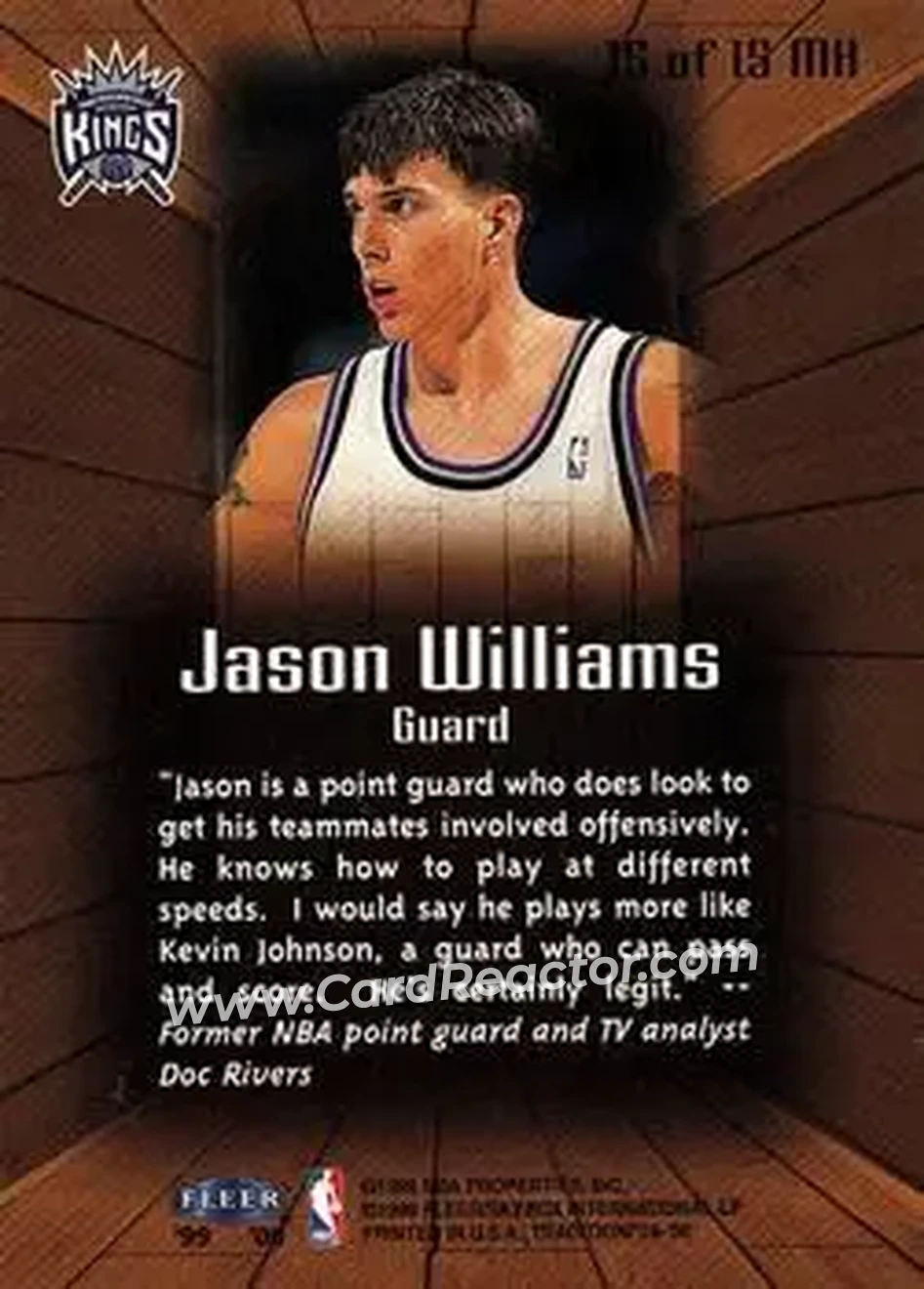 Back of Jason Williams