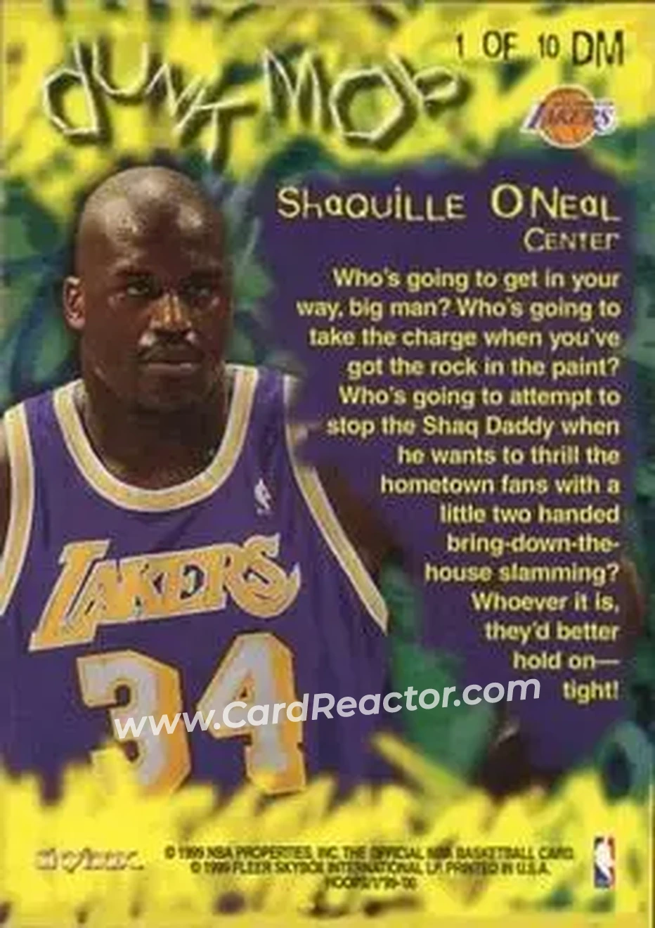 Back of Shaquille O'Neal
