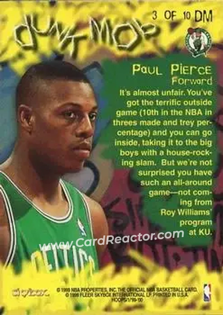 Back of Paul Pierce