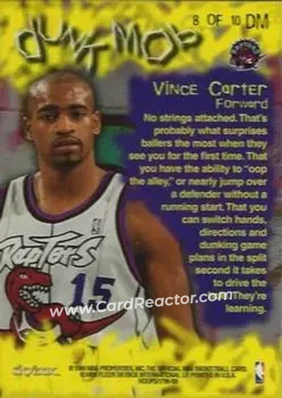 Back of Vince Carter