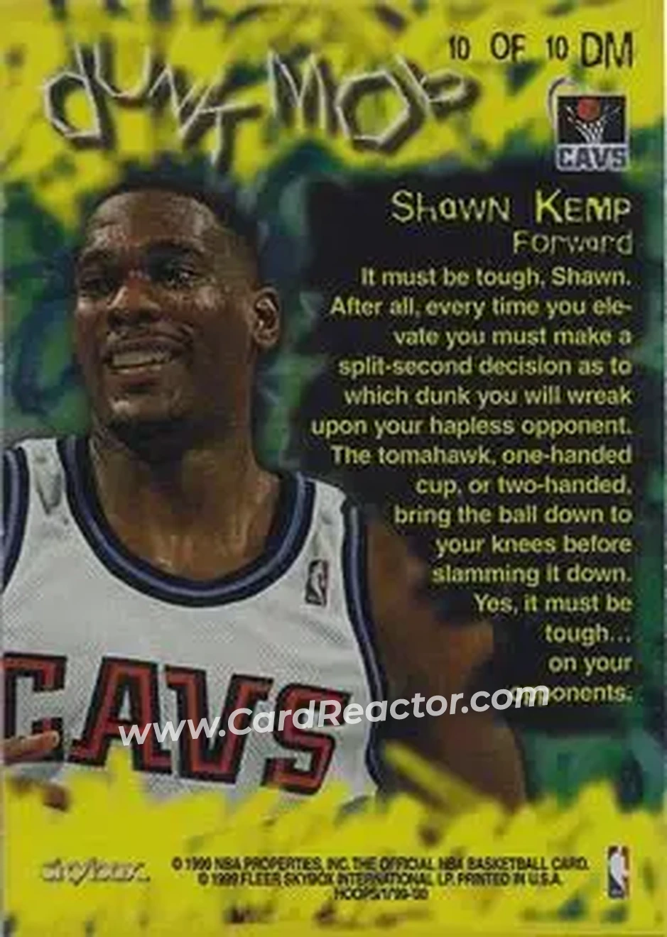 Back of Shawn Kemp