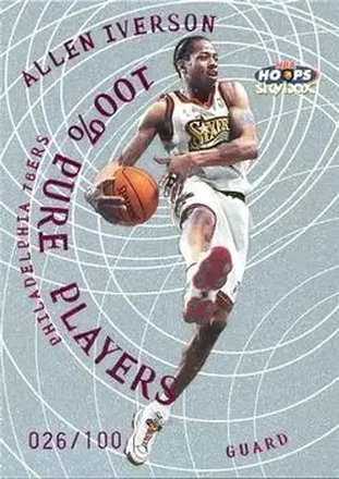 1999-00 Hoops #7PP Pure Players 100 Percent Allen Iverson
