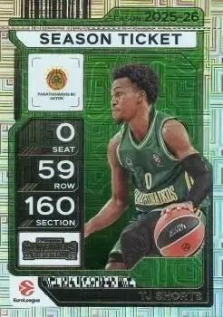 2025-26 Panini Contenders EuroLeague #5 TJ Shorts