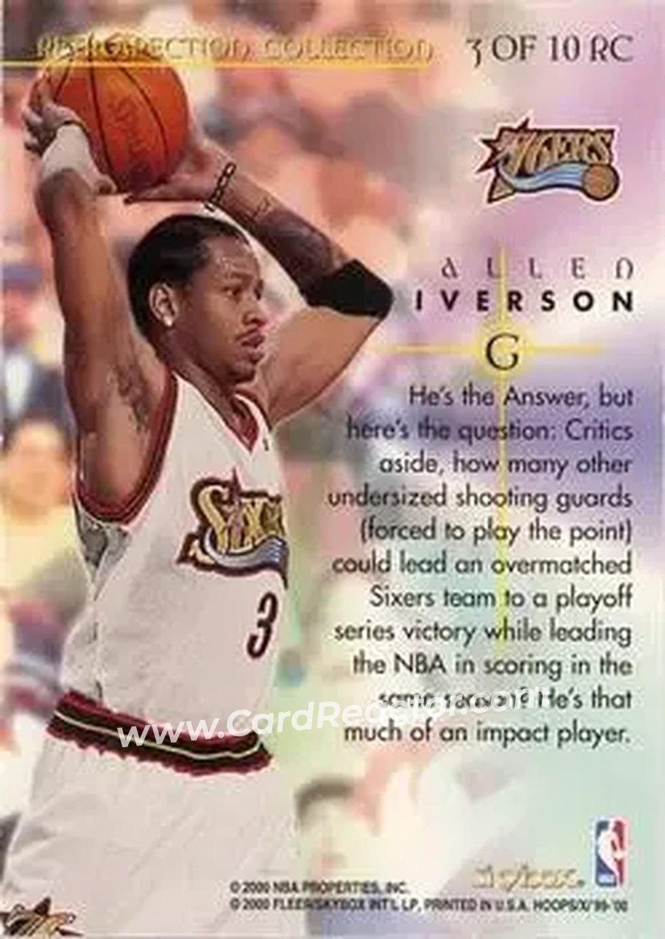 Back of Allen Iverson