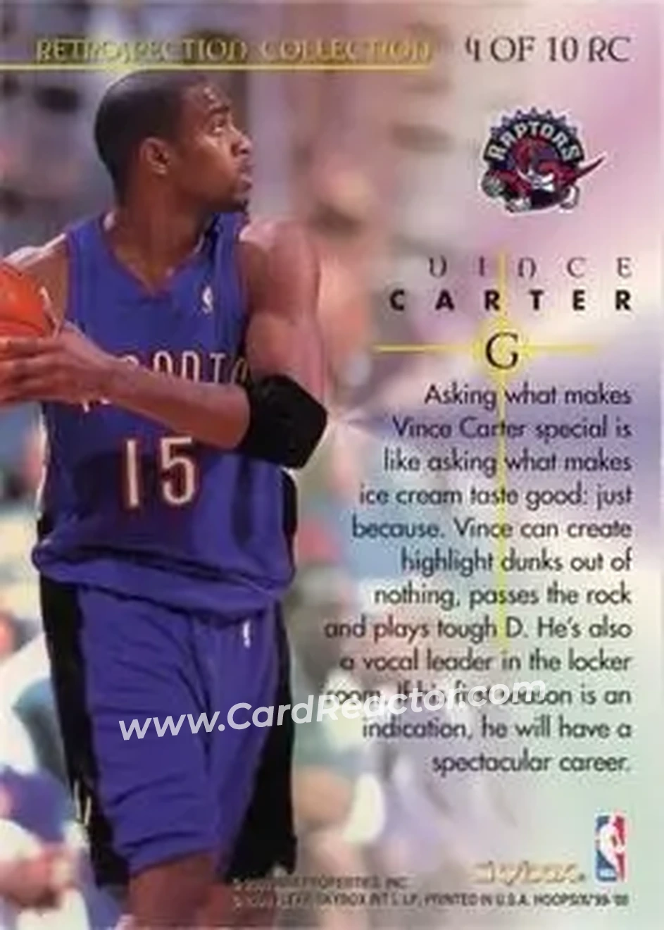 Back of Vince Carter