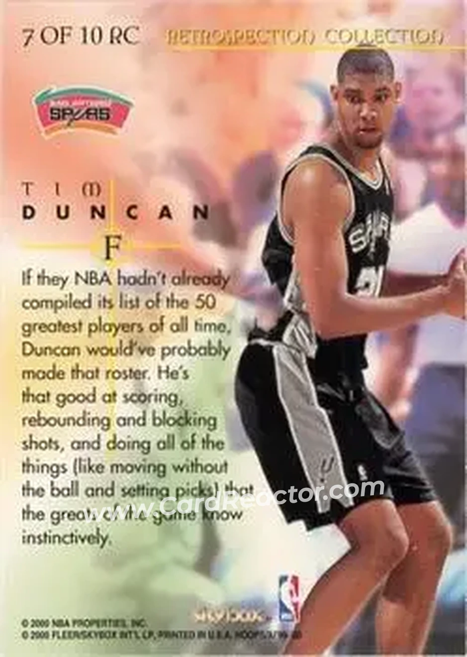 Back of Tim Duncan