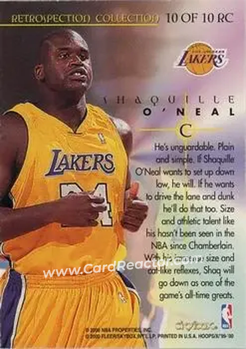 Back of Shaquille O'Neal
