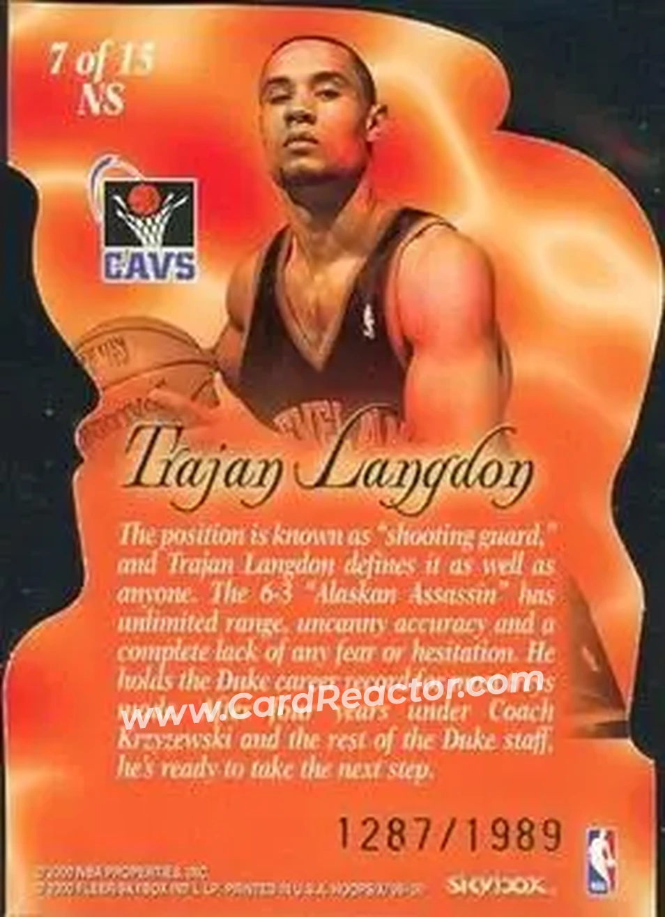 Back of Trajan Langdon