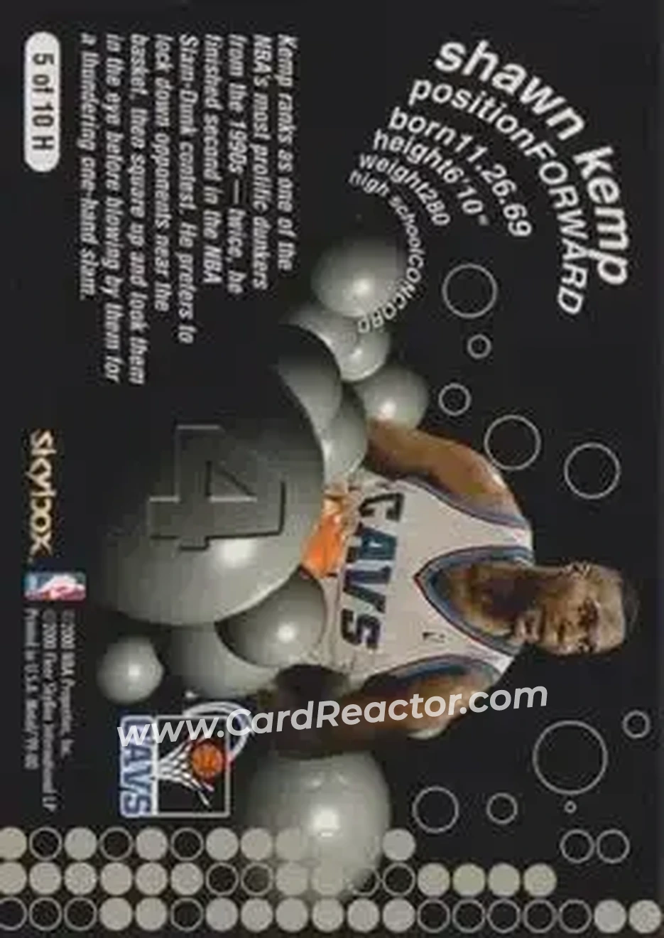 Back of Shawn Kemp