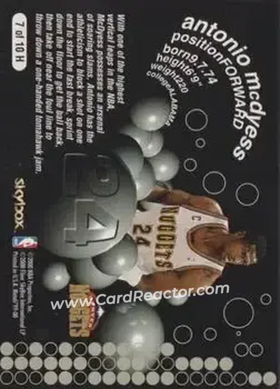 Back of Antonio McDyess