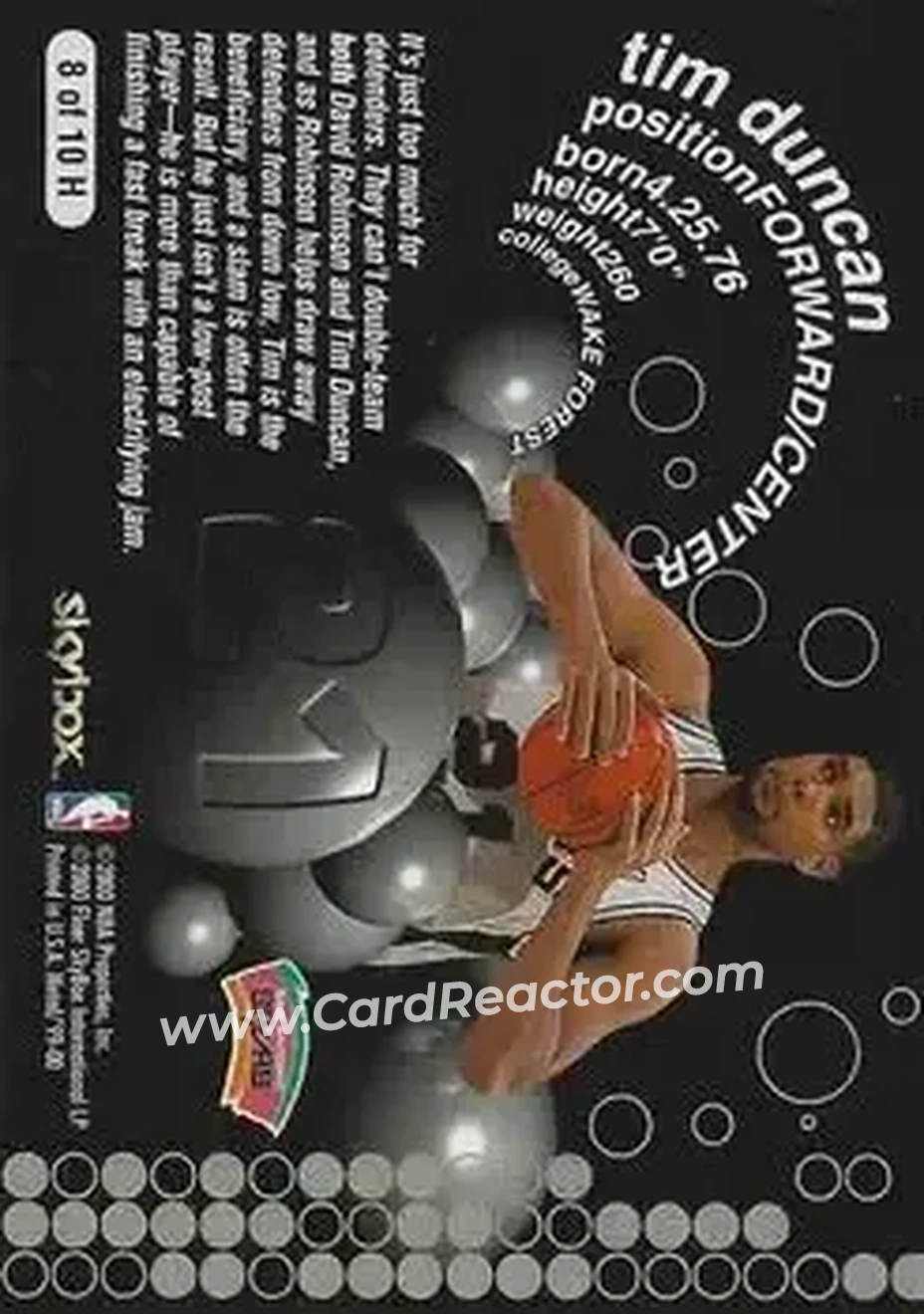 Back of Tim Duncan