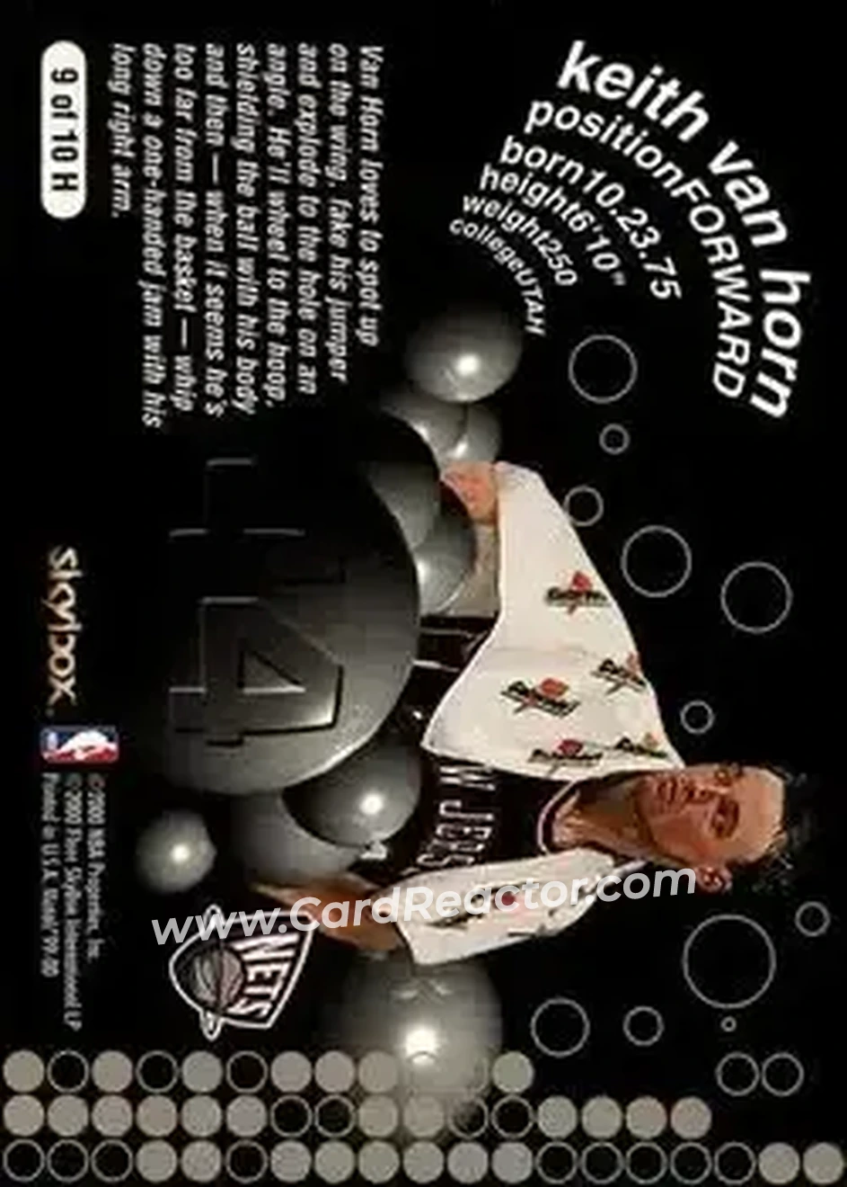 Back of Keith Van Horn