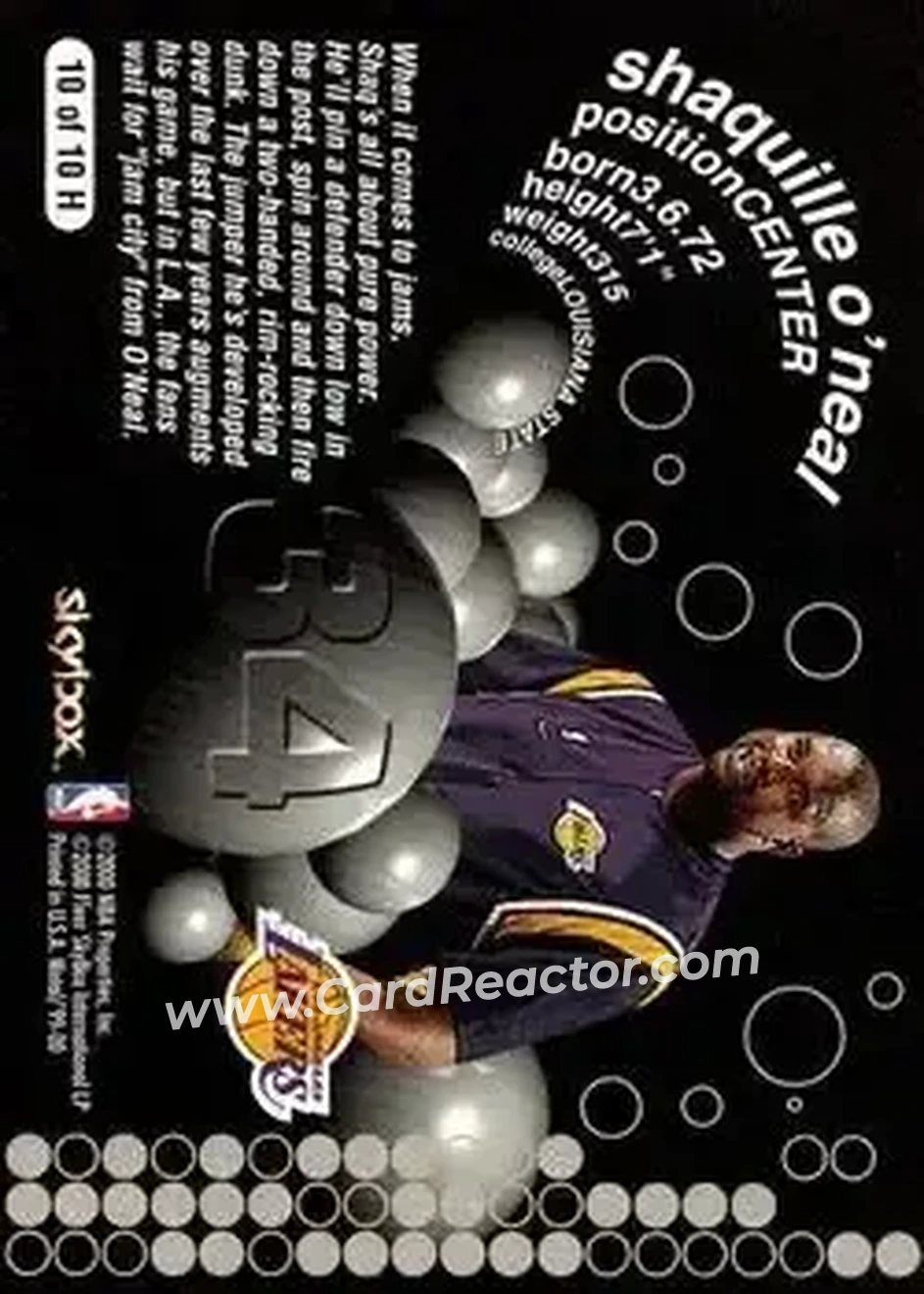 Back of Shaquille O'Neal