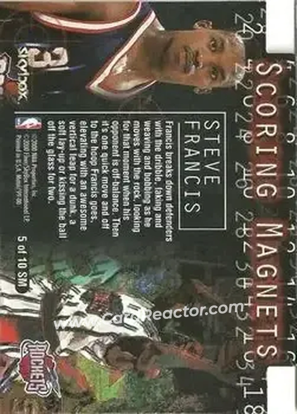 Back of Steve Francis