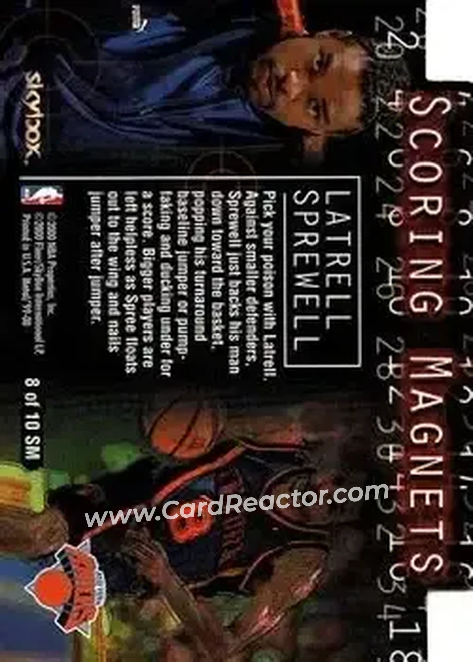 Back of Latrell Sprewell