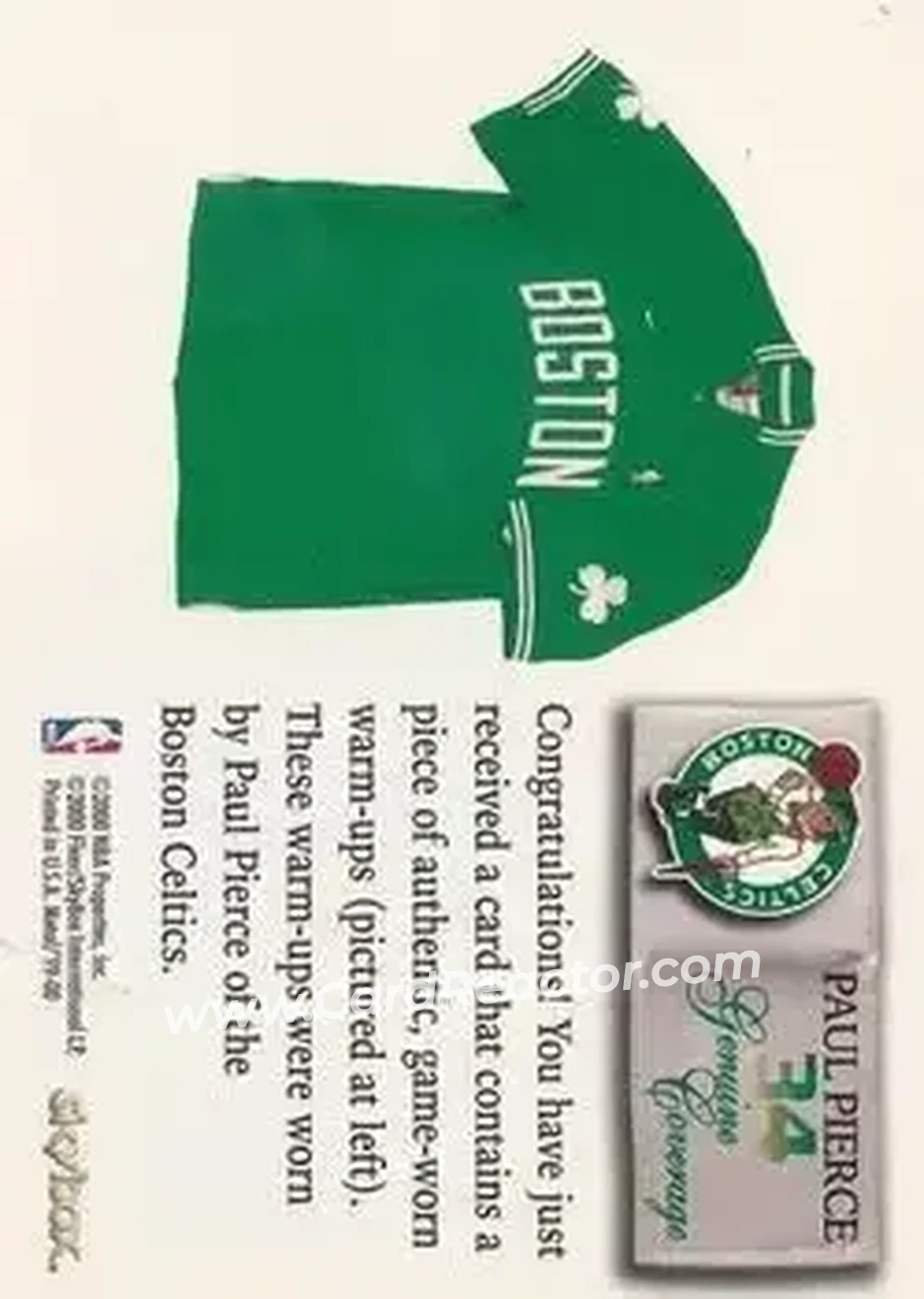 Back of Paul Pierce
