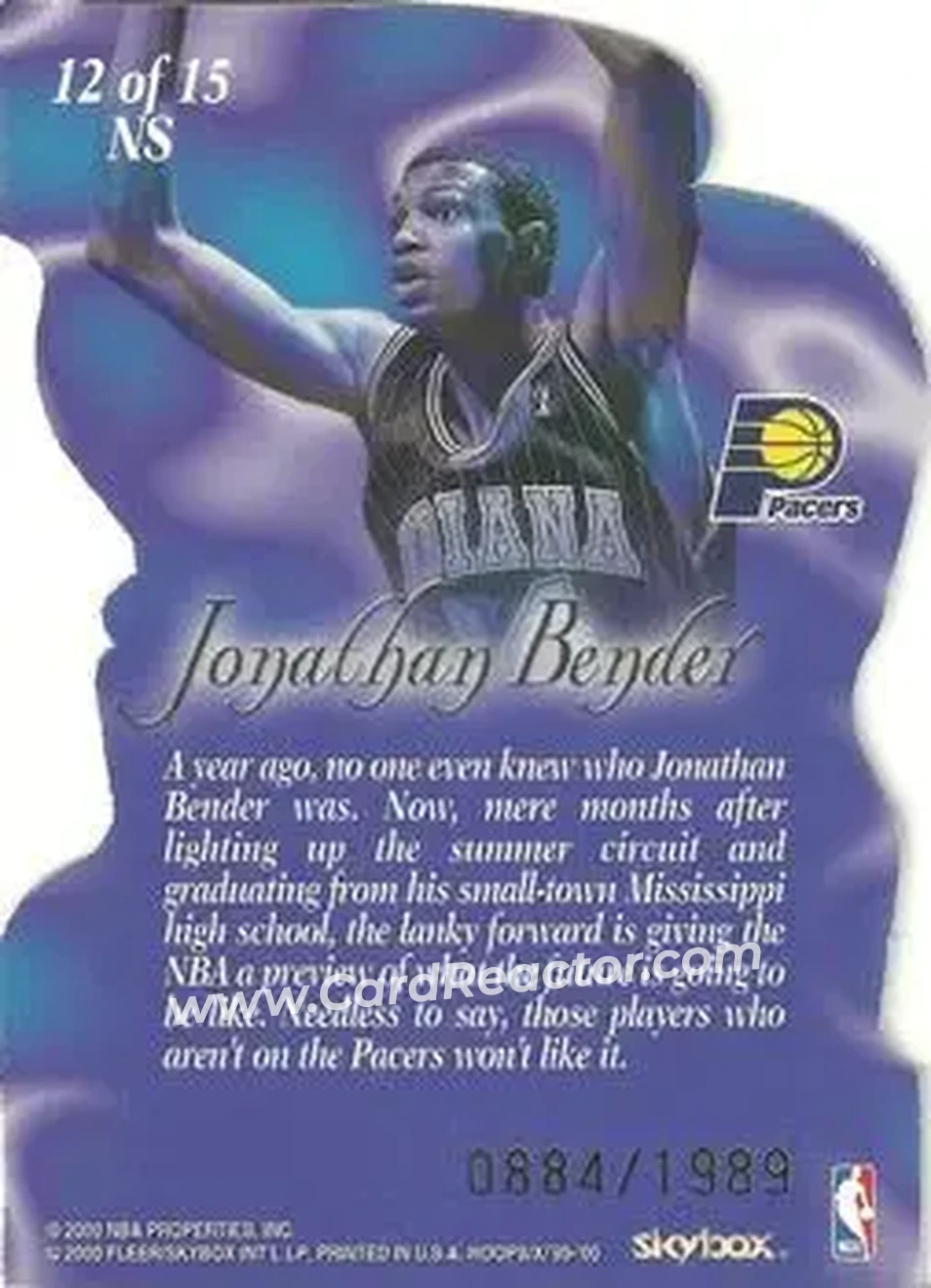 Back of Jonathan Bender