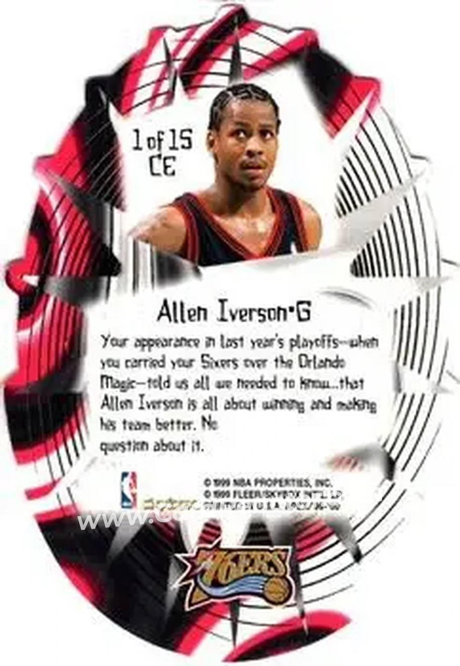 Back of Allen Iverson