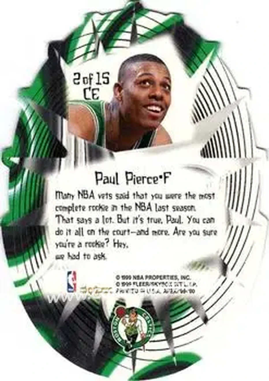 Back of Paul Pierce
